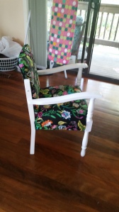 Side view of finished chair,
